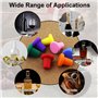 Lot de 7 capsules en silicone réutilisables - 7 couleurs - Pour vin de diamètre 1,8 cm à 2,2 cm - Diamètre intérieur de l'embouc