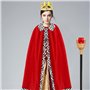 VNHATY Ensemble de maquillage 3 pièces pour roi et reine, cape royale d'Halloween, costume de jeu parent-enfant, adapté aux jeux