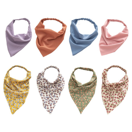 Lot de 8 bandanas triangulaires pour femme