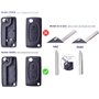 ANGOFIZ Coque Clé Pliable 2 Boutons CE0523 Lame HU83 Compatible avec Peugeot 207 307 307S 308 407 408 3 607 807 2BT 3008 5008 Pa
