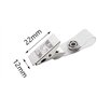 20 pièces Clips de badge en métal, clips de badge en métal avec sangles en PVC transparent pour cartes d'identité et porte-badge