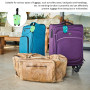 CHSZSH 6 Pièces D'Étiquettes À Bagages, Étiquettes À Bagages En Plastique Souple, Étiquettes À Bagages Pour Avion, Étiquettes D'