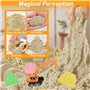 StarryTiger Sable Magique Chantier, Sable Jouet Magique, avec 1000g de Sable Magique, Sable Cinétique Enfant, Garçon Jeu de Sabl
