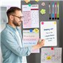 VFANDV A4 Tableau Blanc Magnetique, Tableau Blanc Effacable avec 4 Marqueurs, 1 Gomme, 6 Aimants Frigo Tableau Blanc Mémo Aimant