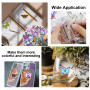 Lot de 240 Papillons Autocollants PET Imperméable Transparent Coloré Résine Décorative Nature Scrapbooking Planning Ordinateur P
