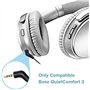 Bose Q3 Câble audio de rechange pour casque Bose QuietComfort 3 QC3 avec contrôle du volume et micro intégré 1,4 m 3,5 mm à 2,5 