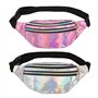 Orssmigs 2 Pièces Sac Banane Holographique Fille - Réglable