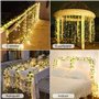 GuKKK Guirlande Lumineuse Solaire Extérieure, 12M 120 LEDs Lierre Artificiel Guirlande Lumineuse Solaire, Guirlande Guinguette É