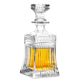 Carafe à décanter en verre avec bouchon géométrique hermétique – Décanteur à whisky pour vin