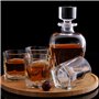 Carafe à décanter en verre avec bouchon géométrique hermétique – Décanteur à whisky pour vin, bourbon, brandy, liqueur, jus, eau
