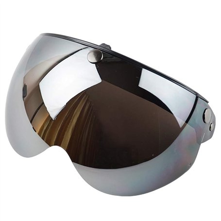 Wopohy Visière de Casque Bouton-Poussoir Universel 3 Protection Contre Le Soleil Coupe-Vent Casque de Moto rétro Demi-Visage Vis