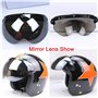 Wopohy Visière de Casque Bouton-Poussoir Universel 3 Protection Contre Le Soleil Coupe-Vent Casque de Moto rétro Demi-Visage Vis