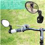 Hestya Miroir de Vélo Miroir Guidon Rotatif Réglable à 360 Degrés Rétroviseur de Vélo Antichoc Convexe en Acrylique Rétroviseur 