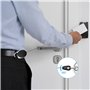 Skythrive 2Pcs Porte Badge Porte-clés Rétractable (Noir), Porte Clef Rétractable 65cm avec Ressort Renforcé et Cordon Résistant 