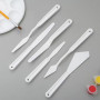 WOLMIK Lot de 6 couteaux de peinture en plastique pour peinture acrylique - Petite truelle de peinture à l'huile - Couteau à pei
