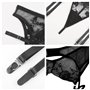 ROSVAY Sexy Damen Strumpfgürtel Transparent Mesh Hohe Taille mit 4 verstellbaren Clips, Durchsichttige Strapsgürtel Blumenmuster