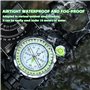 Boussole Militaire Professionnelle, Boussole Multifonctionnelle Militaire avec Inclinomètre, Boussole Randonnée avec Design Fluo
