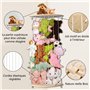 GUIGUZI Support d'angle pour Jouets en Peluche, Supports de Rangement pour Jouet Ours, Organisateur Suspendu pour Chambre d'enfa