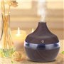 300 ML Humidificateur d'Air Ultrasonique Deep Wood Grain Huile Essentielle Cool Air Mist Aroma Diffuseur Coloré LED Night Light 