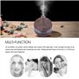 300 ML Humidificateur d'Air Ultrasonique Deep Wood Grain Huile Essentielle Cool Air Mist Aroma Diffuseur Coloré LED Night Light 