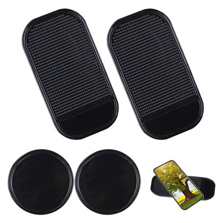 Lot de 4 tapis antidérapants pour tableau de bord de voiture