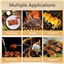 Lot de 8 fourchettes Marshmallow Brochette,Fourchette Barbecue Télescopique,Brochettes Télescopiques Acier Inoxydable,pour barbe