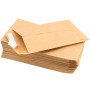 HEIHAK Lot de 200 petites enveloppes autocollantes en papier kraft pour graines, pièces de monnaie et petits articles Marron 6 x