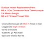 METER STAR Pièces de rechange pour chauffage extérieur M8 x 1 - Écrous de connexion d'extrémité thermocouple - Longueur : 0,4 m