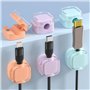 6 Pièces Clips Câble:Attaches-câbles en Trois Couleurs - Autocollantes Murales - Pour Câbles USB