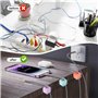 6 Pièces Clips Câble:Attaches-câbles en Trois Couleurs - Autocollantes Murales - Pour Câbles USB, HDMI, Chargeurs, Bureau et Tab