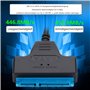 GERUI Adaptateur USB SATA vers USB, compatible avec les disques durs externes et internes SSD/HDD 2,5" 3,5", compatible avec blo