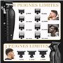 Tondeuses à cheveux professionnelles KEMEI, tondeuses à cheveux et à barbe, ensemble de rasoirs à grille pour hommes, tondeuses 