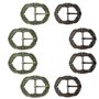 Zzcy 8Pcs Boucles de Bretelles et Ceinture en Métal Vieilli Antique pour Pantalons Traditionnels