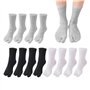 KRYMSON Lot de 6 paires de chaussettes Tabi à orteils en coton - Chaussettes pour sandales