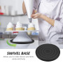 Plateau Rotatif 360° Antidérapant - Support Tournant pour Emballage, Scellage, Sculpture en Argile, Gâteau et Présentation (Noir
