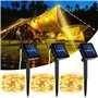 Pavlleen Lot de 3 Guirlande Lumineuse Exterieur Solaire