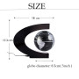 Globe Flottant avec Lumières LED et Interrupteur Tactile - Lampe Magnétique en Forme de C à Lévitation pour Décoration de Bureau
