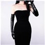 BOBOZHONG Gants Longs Sexy en Similicuir pour Femme,50cm Gants Longs Gants Sexy en Latex Gants de Soirée Femme Gants Long, pour 