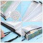 15 Pièces Pochette Document A4+A5+A6 Pochette Plastique Pochette Zip Pochette Transparente Pochette Rangement pour les Fournitur