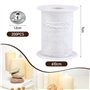 61m Mèche de Bougie,Kit de Fabrication de Bougie avec 61m Mèche pour Bougie 100 Pièces Base de Mèche de Bougie ,pour Bougies Cot