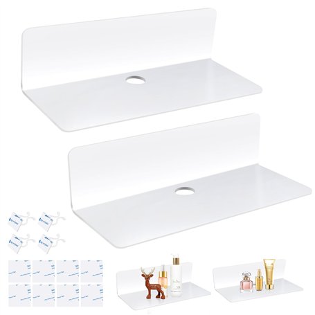 UKOFEW 2 Pièces Étagère Murale sans Percer
