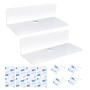 UKOFEW 2 Pièces Étagère Murale sans Percer, Étagère Flottante Acrylique, Etagere sans Percer en Acrylique, sans Perçage, avec Cl