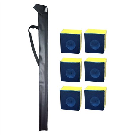 RELKLYU Sac De Rangement De Billard 1 Pièce Et Poudre De Billard 6 Pièces