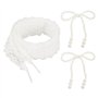 EHDWXVZM 1 Paire De Lacets De Dentelle Blanche Et 2 Morceaux De Décorations De Chaussures D'Arc