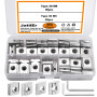 JatilEr Lot de 60 écrous à rainurer M6 M8 avec 3 clés pour fente d'extrusion en aluminium standard série 30