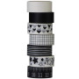 UOOOM Aufodara Lot de 7 rouleaux de ruban adhésif décoratif Washi noir et blanc Motif amour / pentagramme - pour scrapbooking