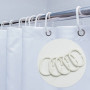 24pcs Anneaux de Rideau de Douche en Plastique en Forme de C Crochets de Rideau pour Rideau de Porte, Rideau de fenêtre
