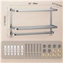 DDS-DUDES Porte-serviettes à 3 niveaux pour salle de bain avec barres porte-serviettes, étagère multicouche pour hôtel en acier 