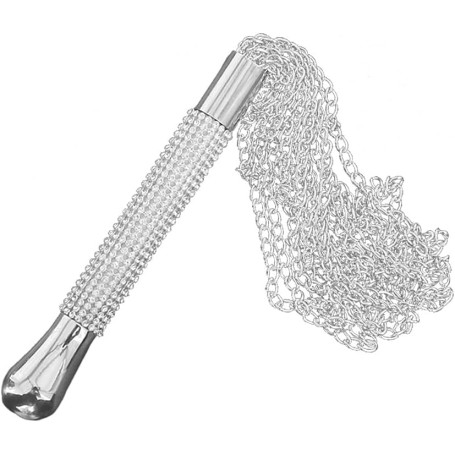 stoqucel Fouet à chaîne en Argent de Luxe en Acier Inoxydable