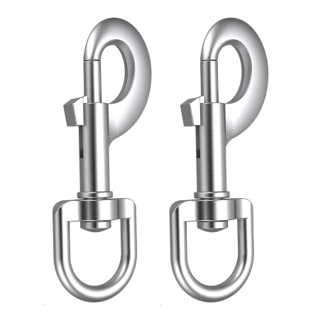 Lot de 2 crochets à boucle de randonnée solides avec émerillon